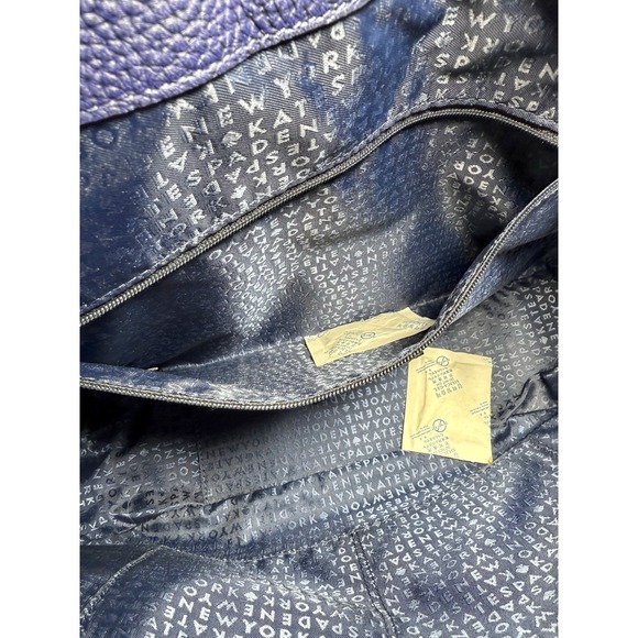 Kate Spade Marcus Street Hobo Asilah Blue Pebbled Leather Cutout Strap Rare NEW - Picture 16 of 16